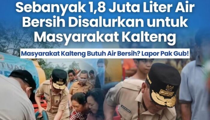 Kemarau Melanda, Pemprov Kalteng Distribusikan 1,85 Juta Liter Air Bersih ke Warga
