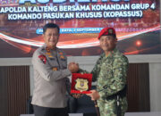Kapolda Kalteng dan Kopassus Grup 4 Bahas Penguatan Sinergi TNI-Polri