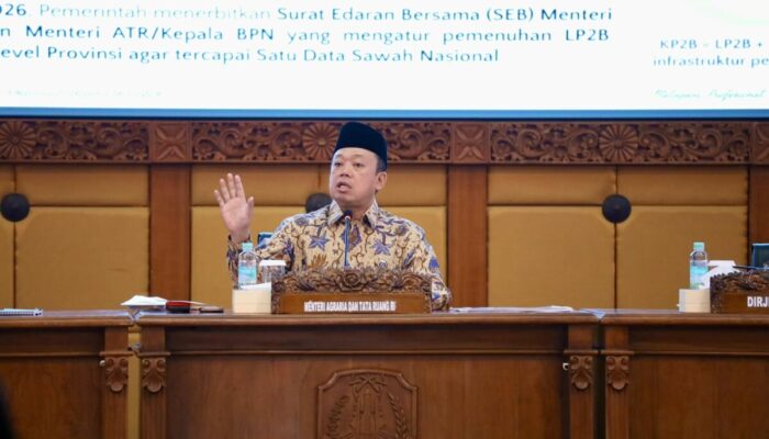 LP2B Jawa Timur Capai 87,34 Persen, Nusron Dorong Pemda Integrasikan ke RTRW