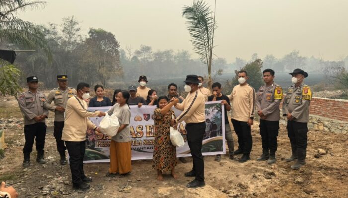 Serdik Sespimti Polri Dikreg ke-36 Gelar Bakti Sosial di Pos Karhutla Katingan