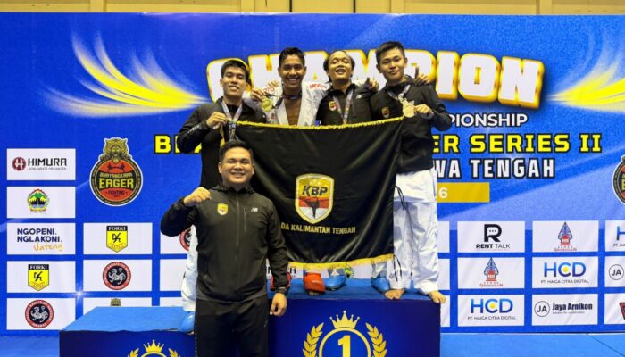 Tim Karate Polda Kalteng Borong Prestasi di Bhayangkara Eiger Series II