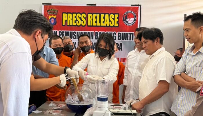 Peredaran Narkoba Digulung, Polresta Palangka Raya Musnahkan 860 Gram Sabu