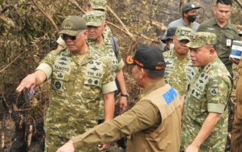 Kasad dan Kepala BNPB Turun ke Lokasi Karhutla, Pangdam XXII/TB Perkuat Sinergi Penanganan