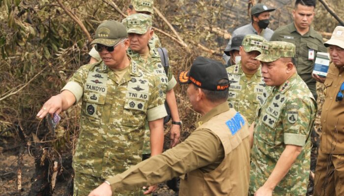 Kasad dan Kepala BNPB Turun ke Lokasi Karhutla, Pangdam XXII/TB Perkuat Sinergi Penanganan