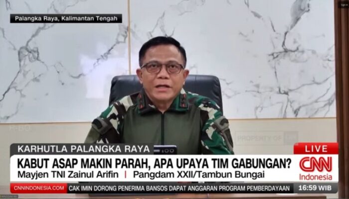 Pangdam XXII/TB Kerahkan 2.500 Personel TNI, Berjibaku Padamkan Karhutla di Kalteng dan Kalsel