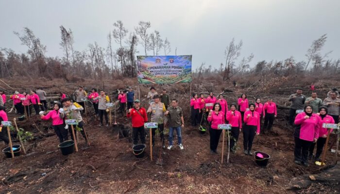Kapolda Kalteng Tanam 1.000 Pohon Belangiran di Lahan Bekas Karhutla, Siapkan Warisan Hijau untuk Anak Cucu