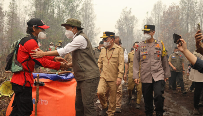 Menhut Tinjau Karhutla TN Sebangau, Polda Kalteng Perkuat Penanganan