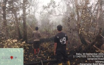Satgas Polresta Palangka Raya Jinakkan Karhutla di Banturung